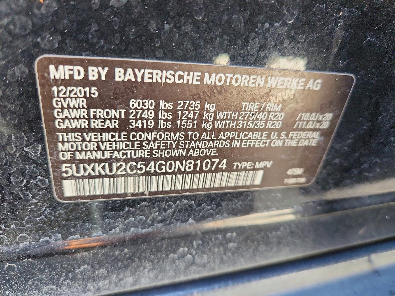 2016 BMW X6 xDrive35I - zdjęcie 13