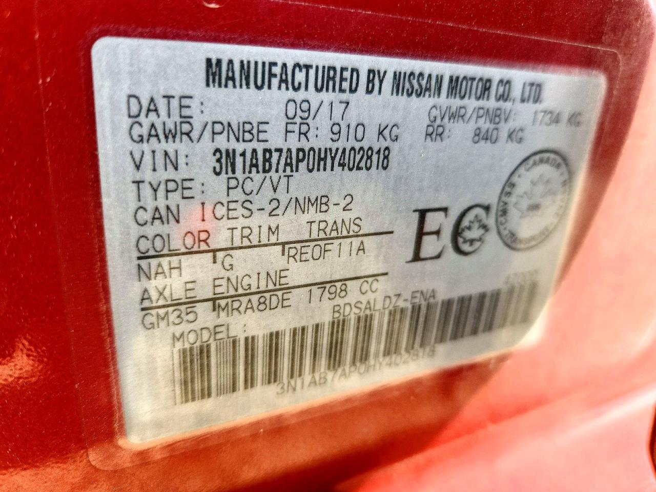 2017 Nissan Sentra S - zdjęcie 12