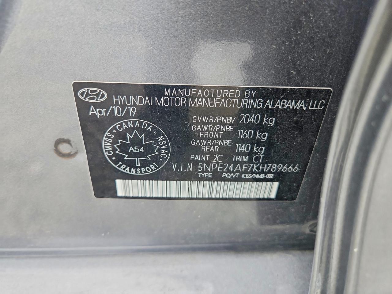 2019 Hyundai Sonata Se - zdjęcie 12