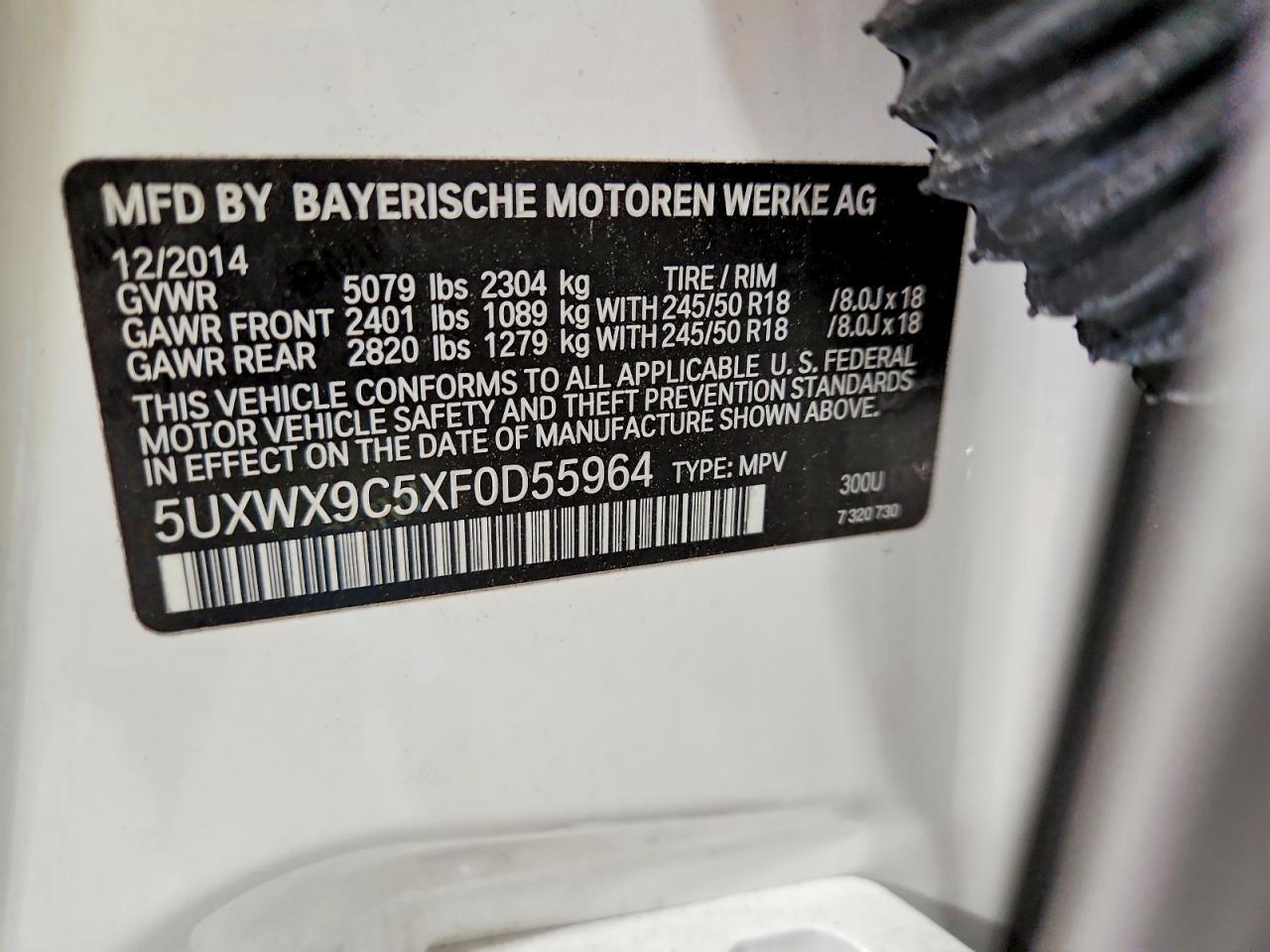 2015 BMW X3 xDrive28I - zdjęcie 13