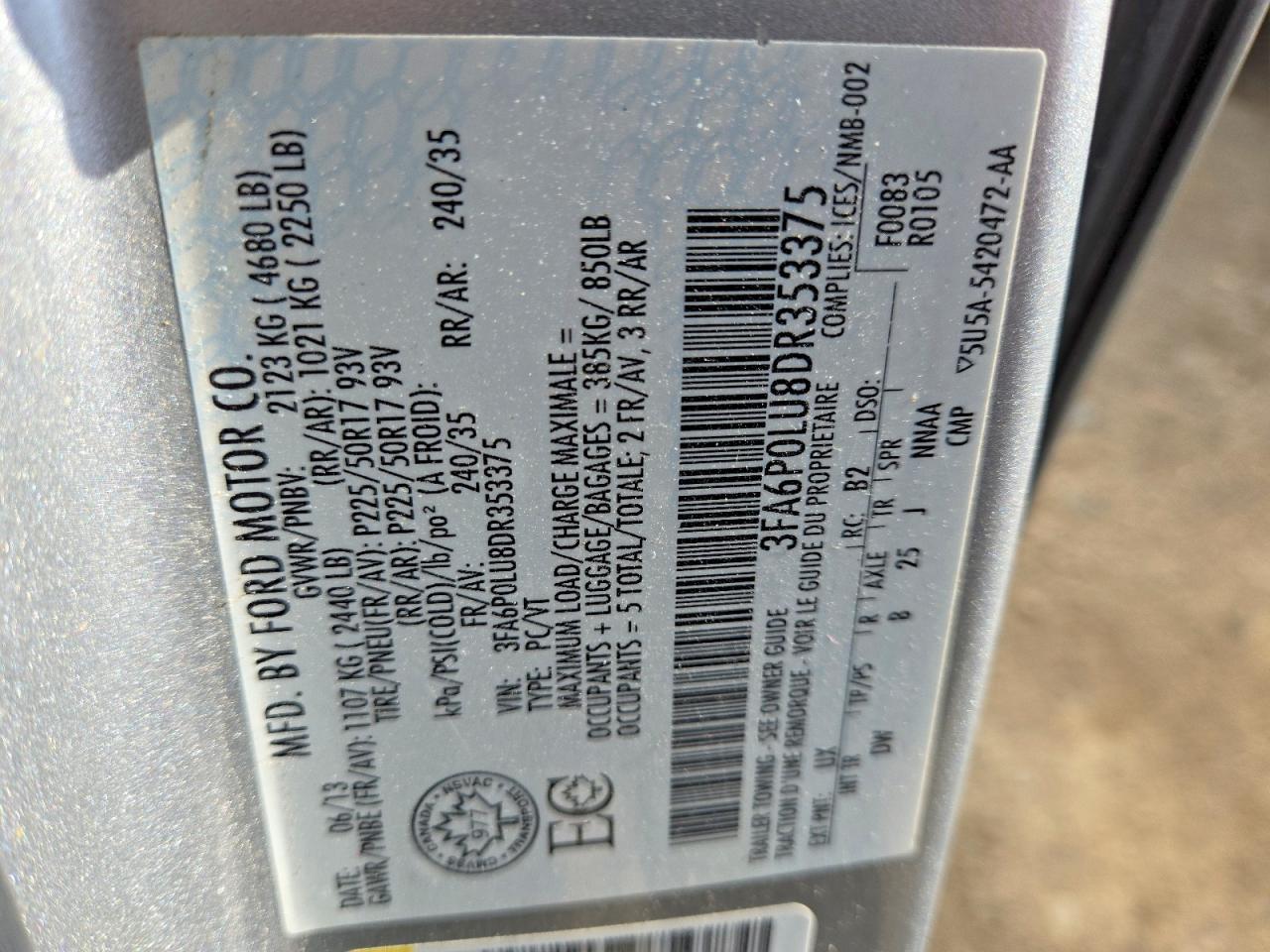 2013 Ford Fusion Se Hybrid - zdjęcie 12