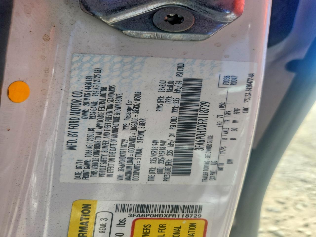 2015 Ford Fusion Se - zdjęcie 13