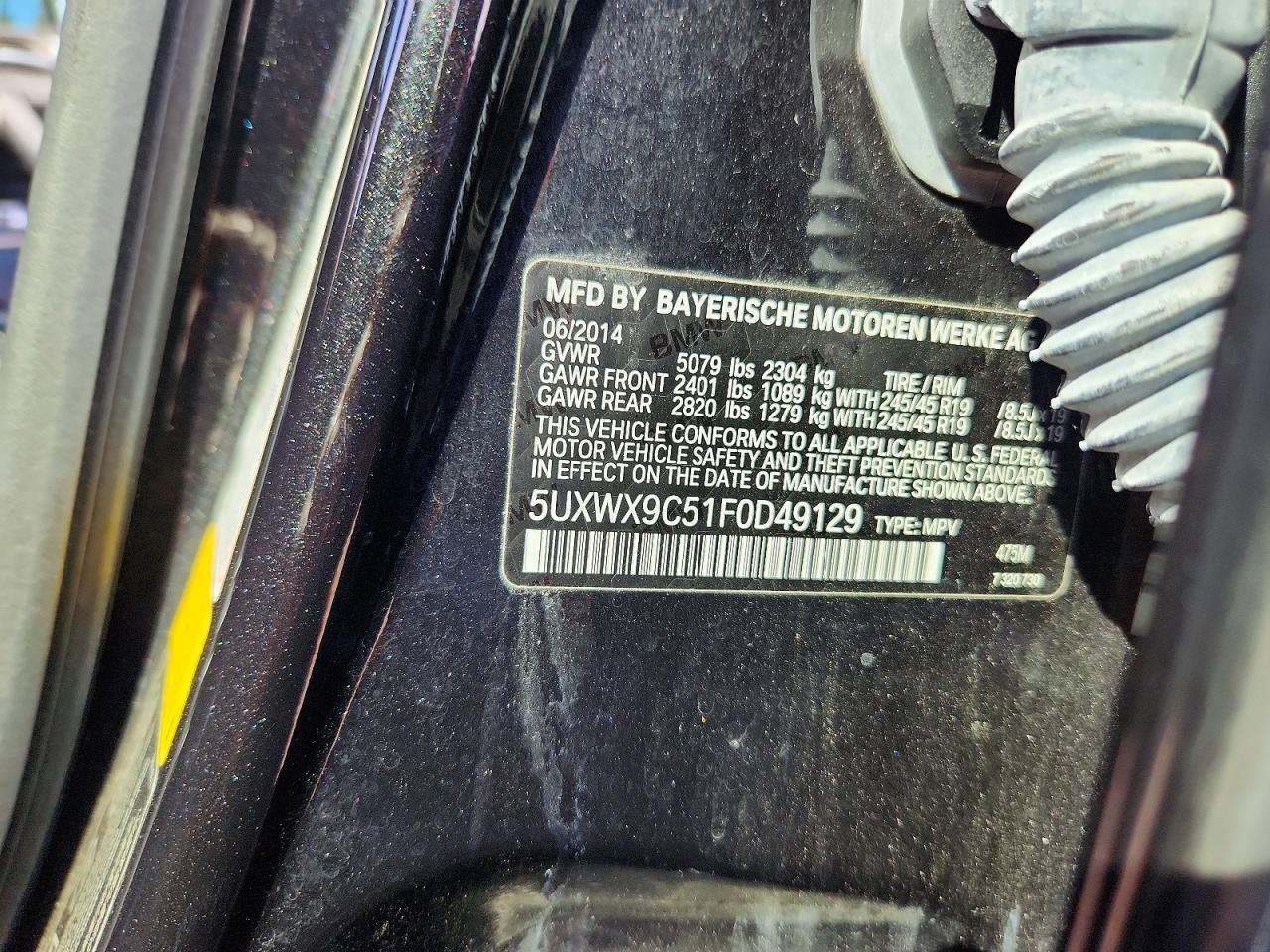 2015 BMW X3 xDrive28I - zdjęcie 12