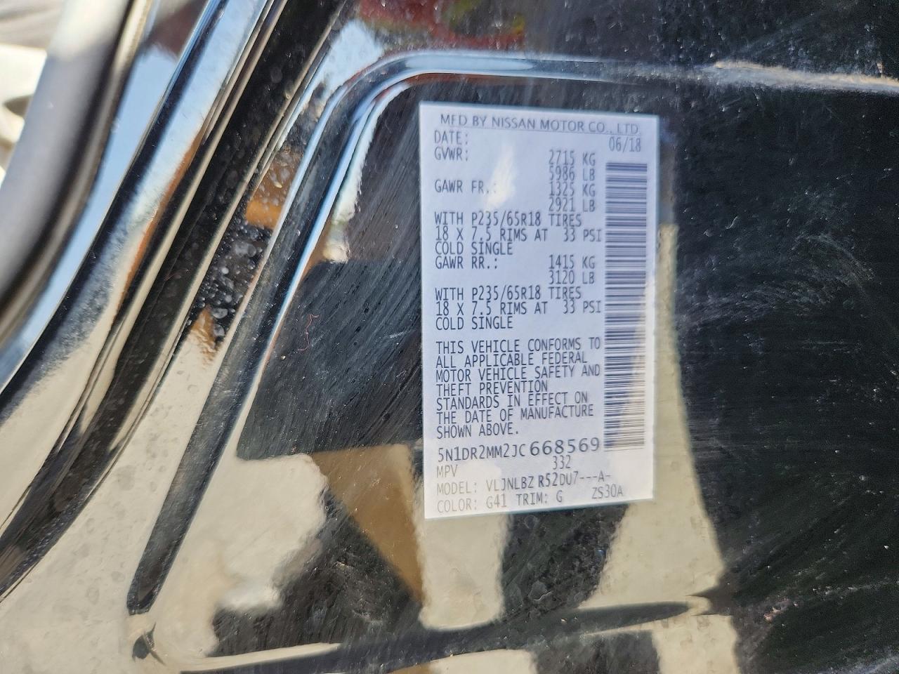 2018 Nissan Pathfinder S - zdjęcie 13