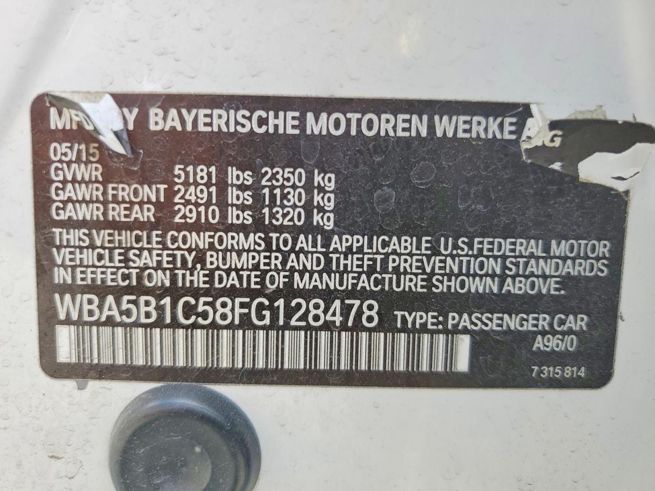 2015 BMW 535 I - zdjęcie 13