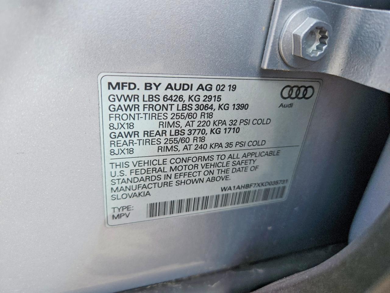 2019 Audi Q7 Premium - zdjęcie 12