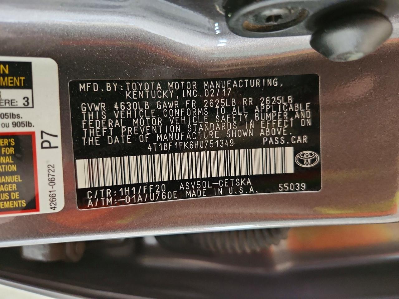 2017 Toyo Camry - zdjęcie 12