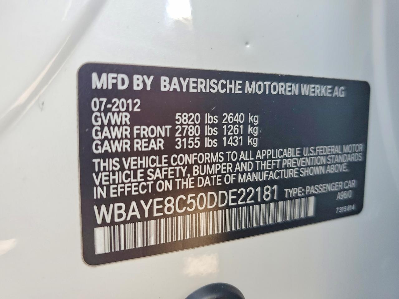 2013 BMW 750 Li - zdjęcie 12