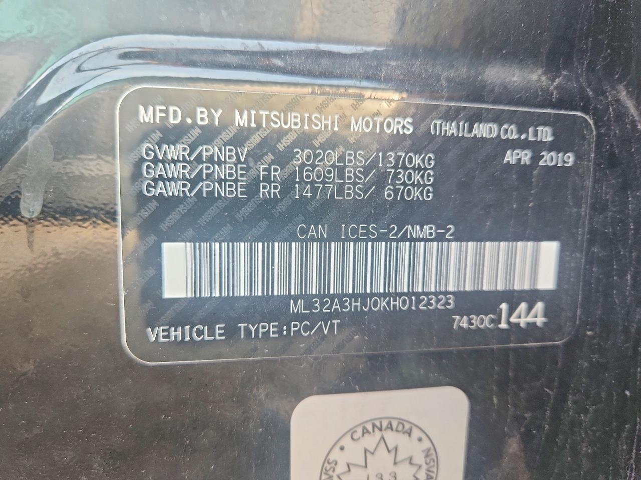 2019 Mitsubishi Mirage Es - zdjęcie 12