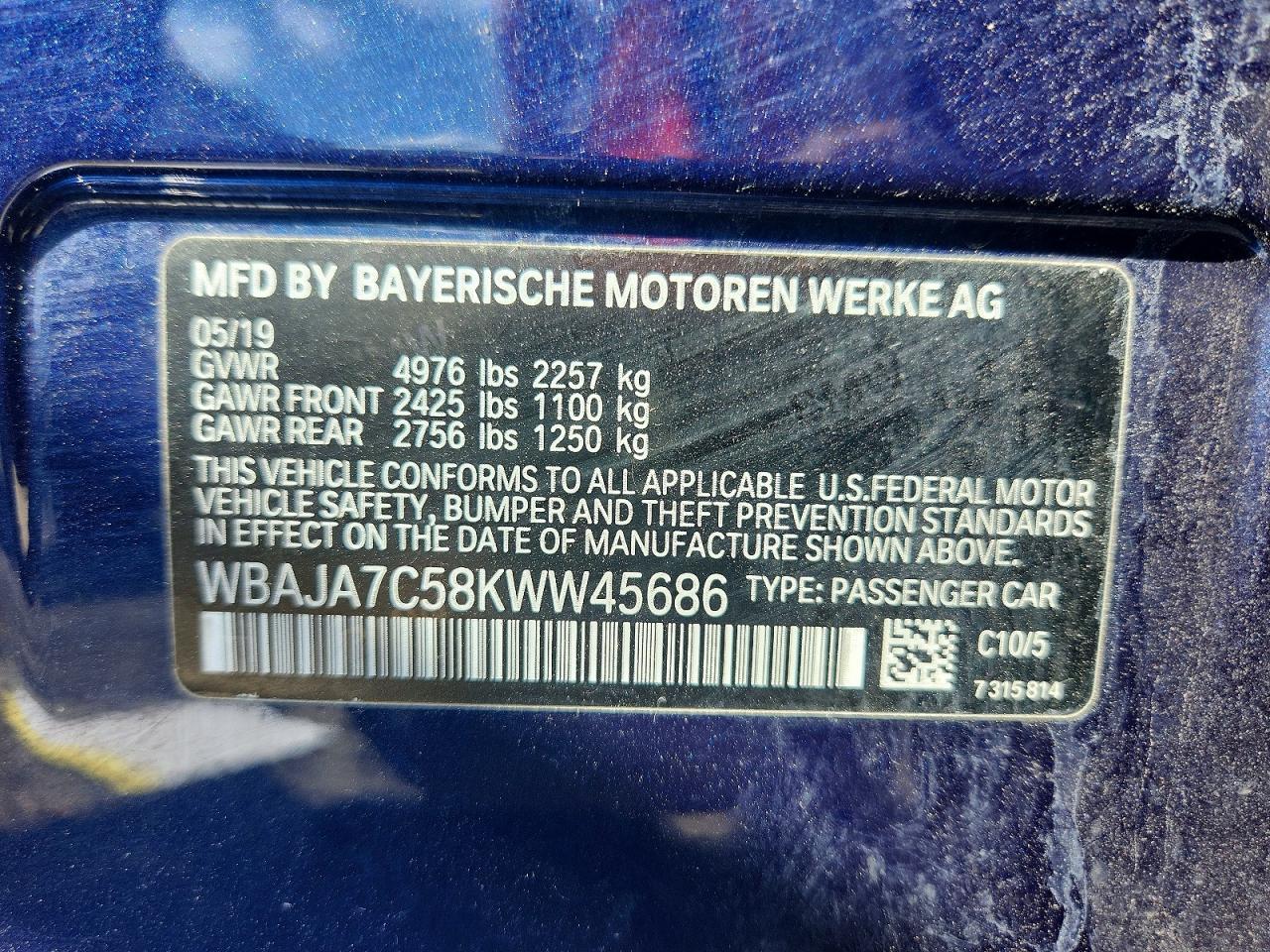 2019 BMW Seria 5 530i - zdjęcie 13