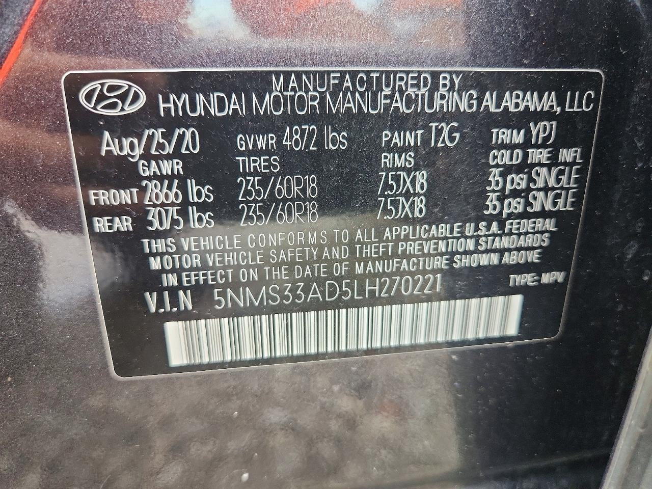 2020 Hyundai Santa Fe Sel - zdjęcie 14