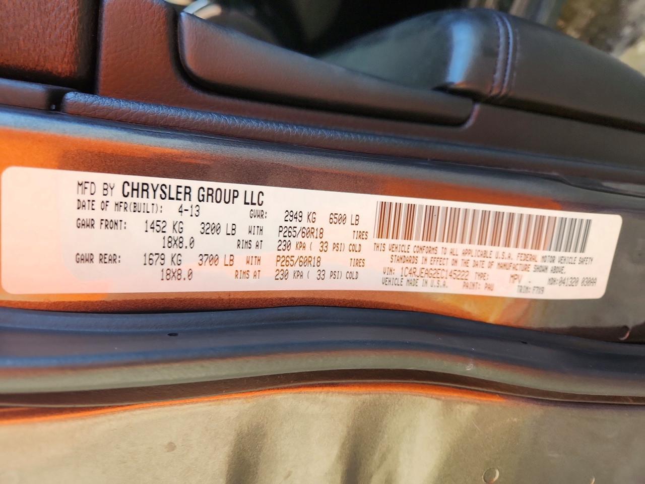2014 Jeep Grand Cherokee Laredo - zdjęcie 12