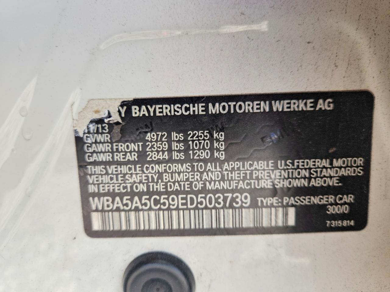 2014 BMW 528 I - zdjęcie 12