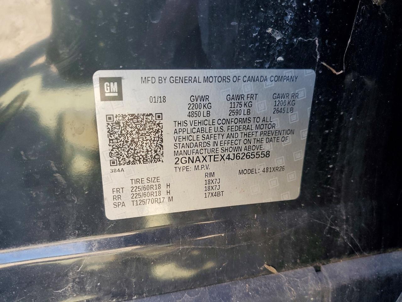 2018 Chevrolet Equinox Lt - zdjęcie 13