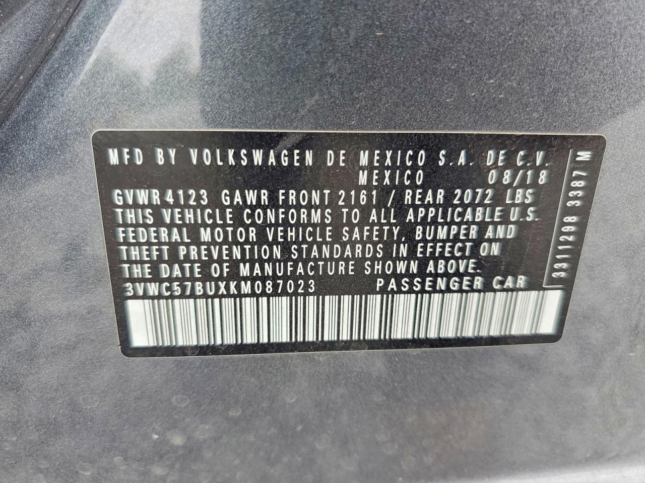2019 Volkswagen Jetta S - zdjęcie 12