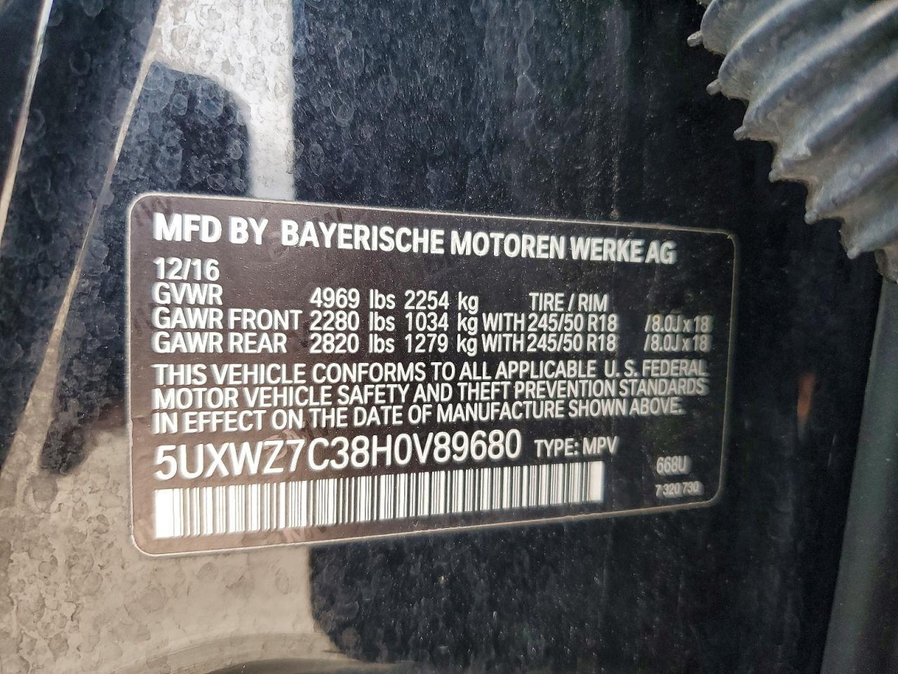 2017 BMW X3 Sdrive28I - zdjęcie 13