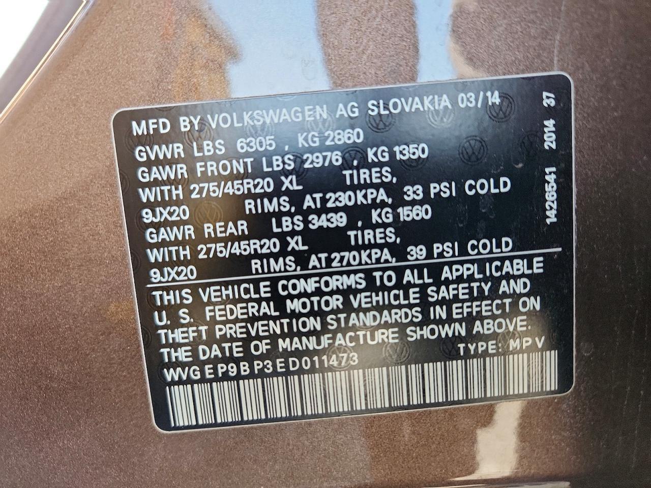 2014 Volkswagen Touareg V6 Tdi - zdjęcie 13