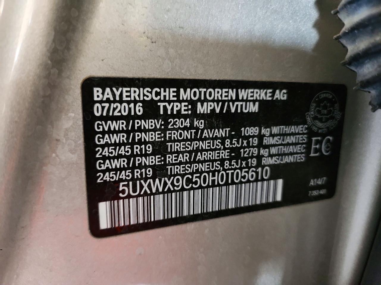 2017 BMW X3 xDrive28I - zdjęcie 13