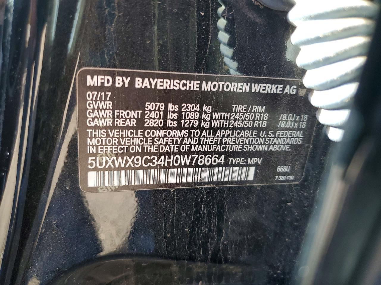 2017 BMW X3 xDrive28I - zdjęcie 13