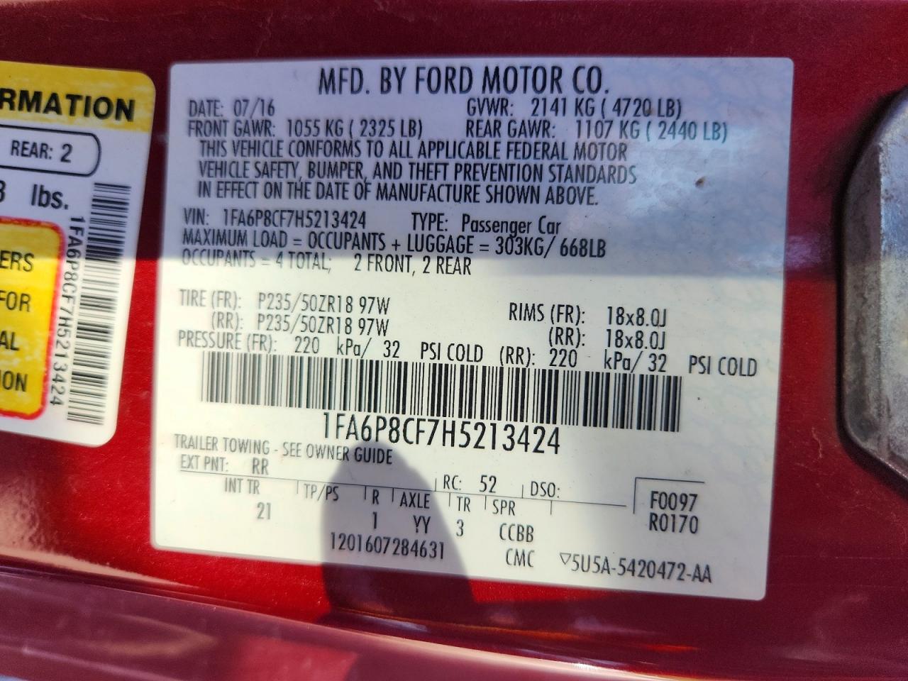 2017 Ford Mustang Gt - zdjęcie 12