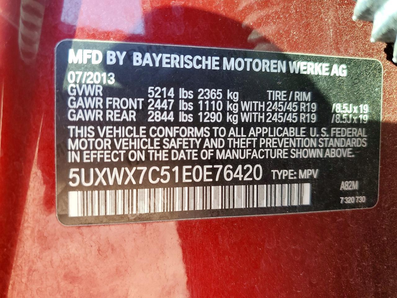 2014 BMW X3 xDrive35I - zdjęcie 13