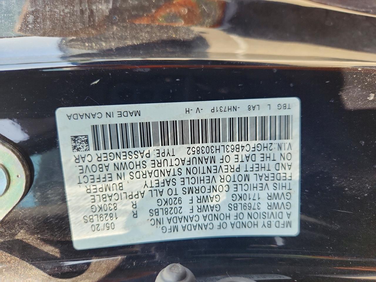 2020 Honda Civic Lx - zdjęcie 12