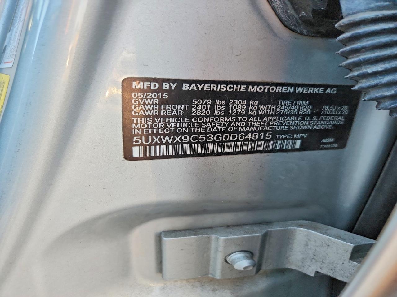 2016 BMW X3 xDrive28I - zdjęcie 13