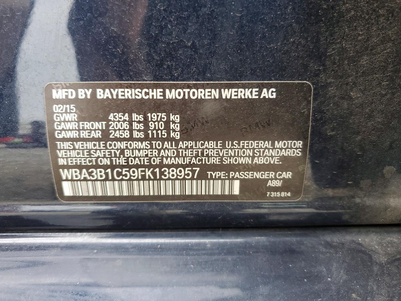 2015 BMW 320 I - zdjęcie 13