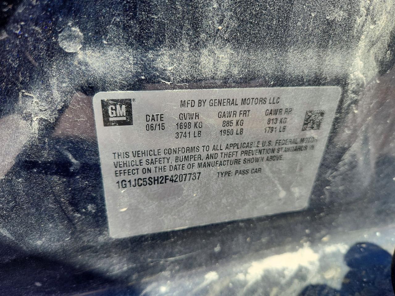 2015 Chevrolet Sonic Lt - zdjęcie 12