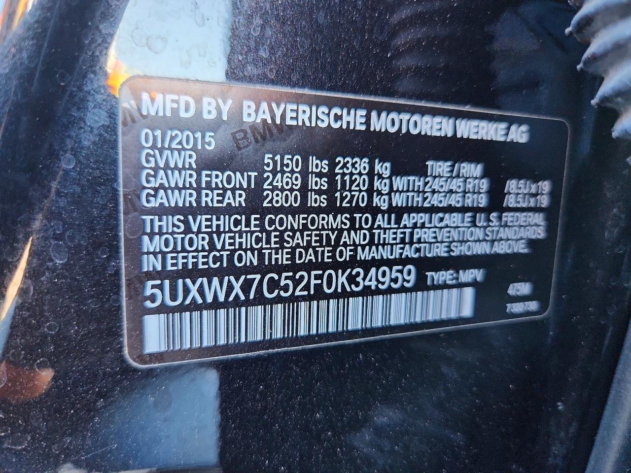 2015 BMW X3 xDrive35I - zdjęcie 13