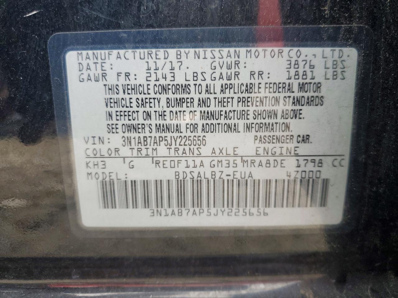 2018 Nissan Sentra S - zdjęcie 12