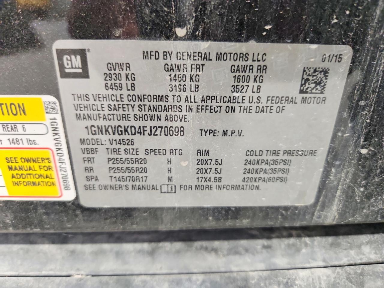 2015 Chevrolet Traverse Lt - zdjęcie 13