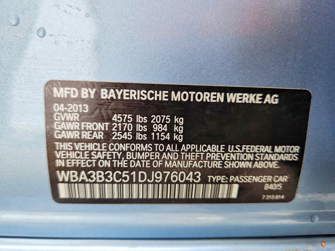 2013 BMW Seria 3 328i - zdjęcie 12
