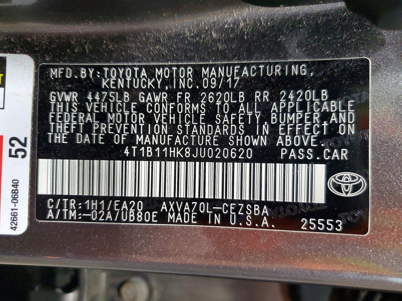 2018 Toyota Camry Se - zdjęcie 12