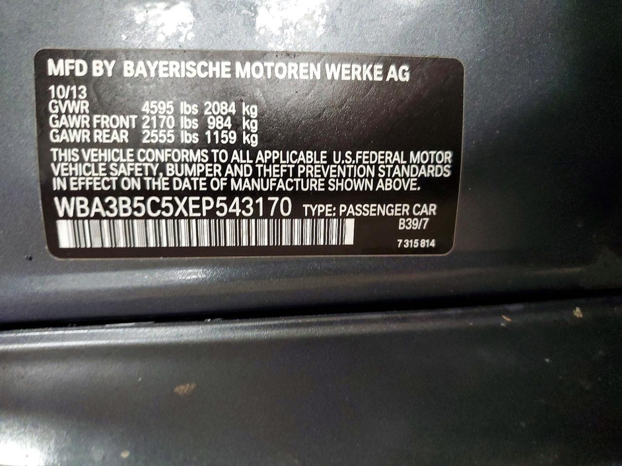 2014 BMW Seria 3 328i - zdjęcie 12
