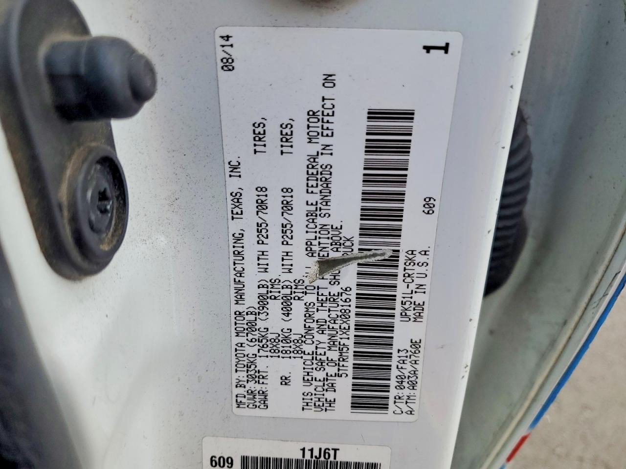 2014 Toyota Tundra Sr - zdjęcie 12