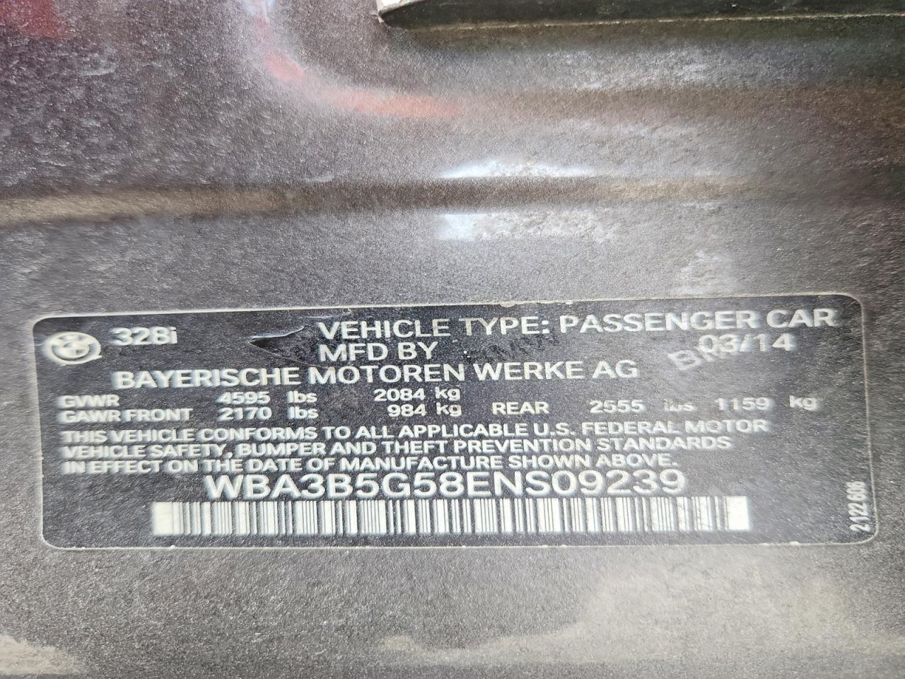 2014 BMW Seria 3 328i - zdjęcie 12