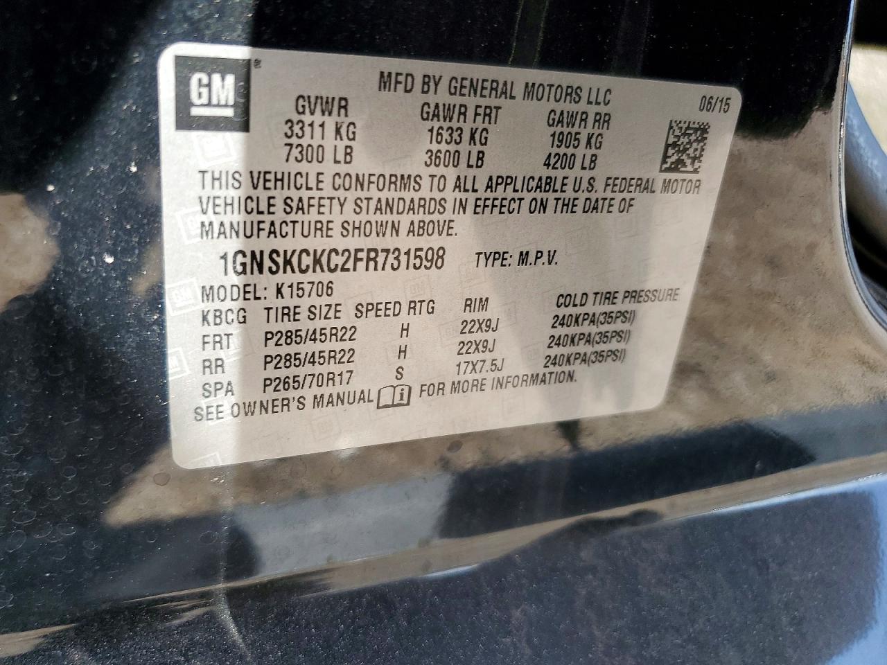2015 Chevrolet Tahoe K1500 Ltz - zdjęcie 14