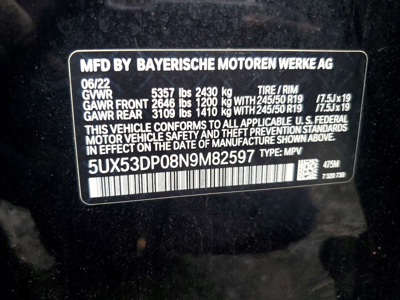 2022 BMW X3 xDrive30I - zdjęcie 14
