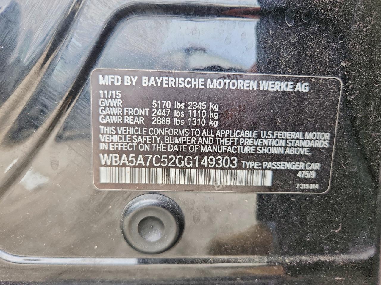 2016 BMW Seria 5 528i - zdjęcie 12