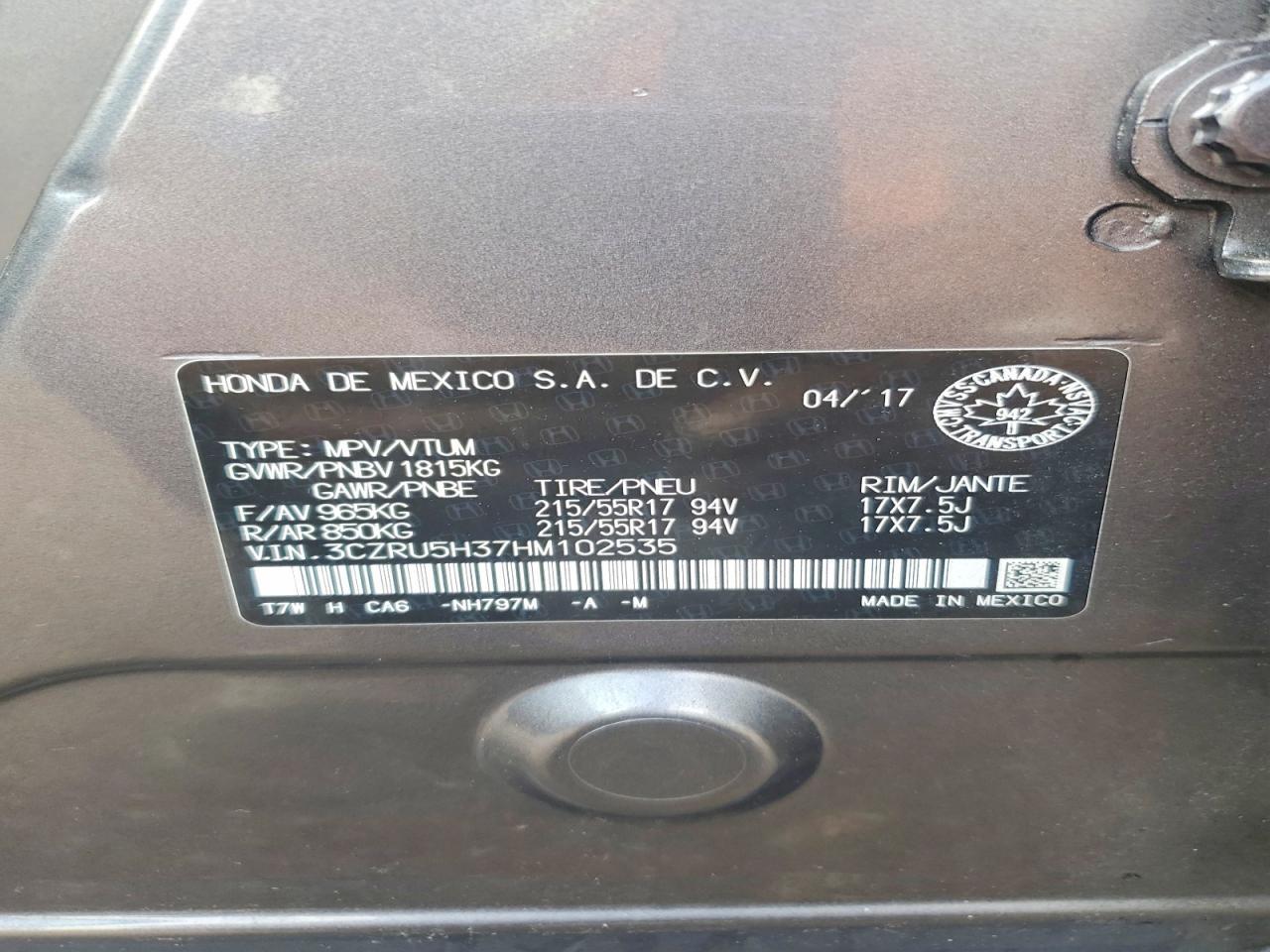2017 Honda Hr-V Lx - zdjęcie 13