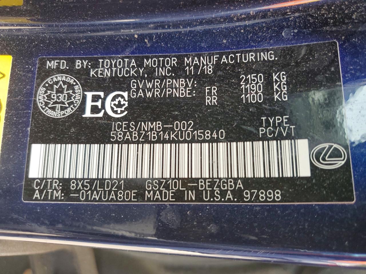 2019 Lexus Es 350 - zdjęcie 12