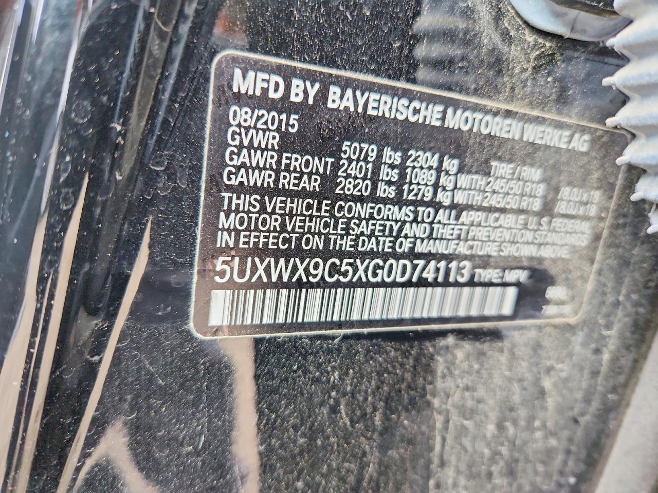 2016 BMW X3 xDrive28I - zdjęcie 13