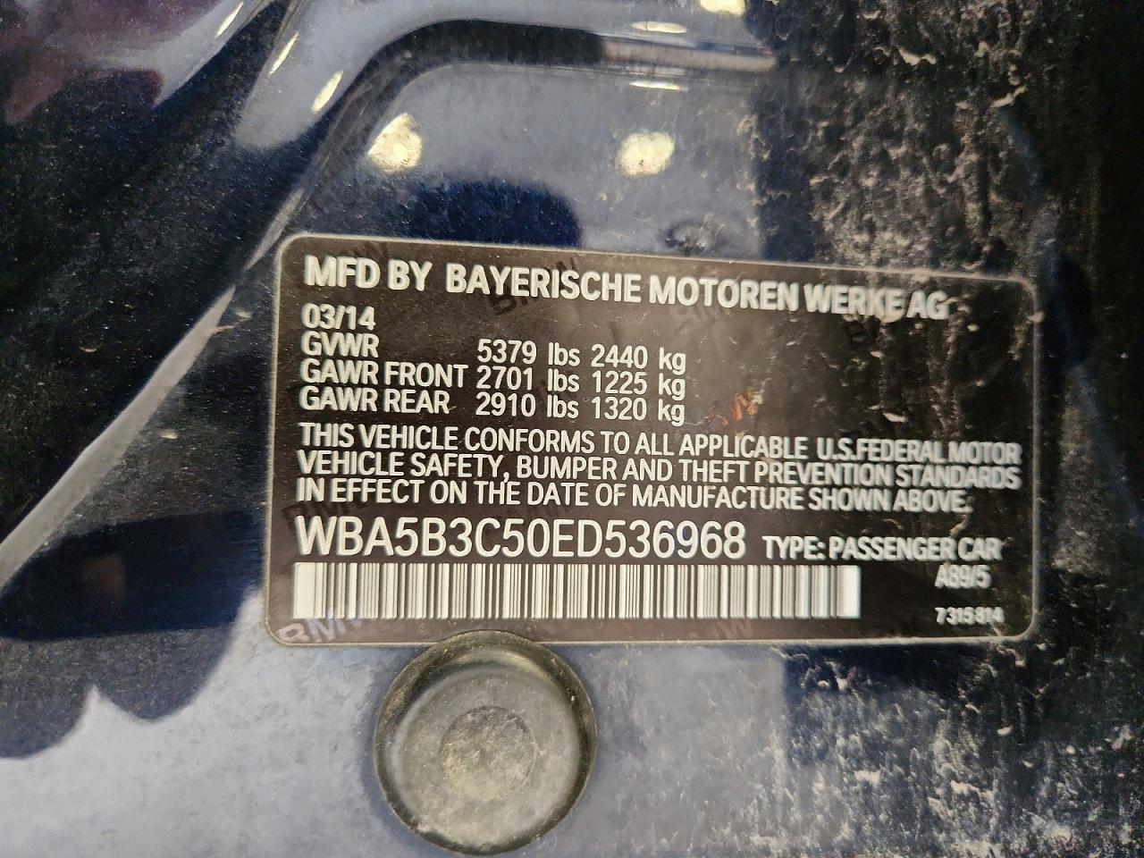 2014 BMW Seria 5 535i - zdjęcie 12