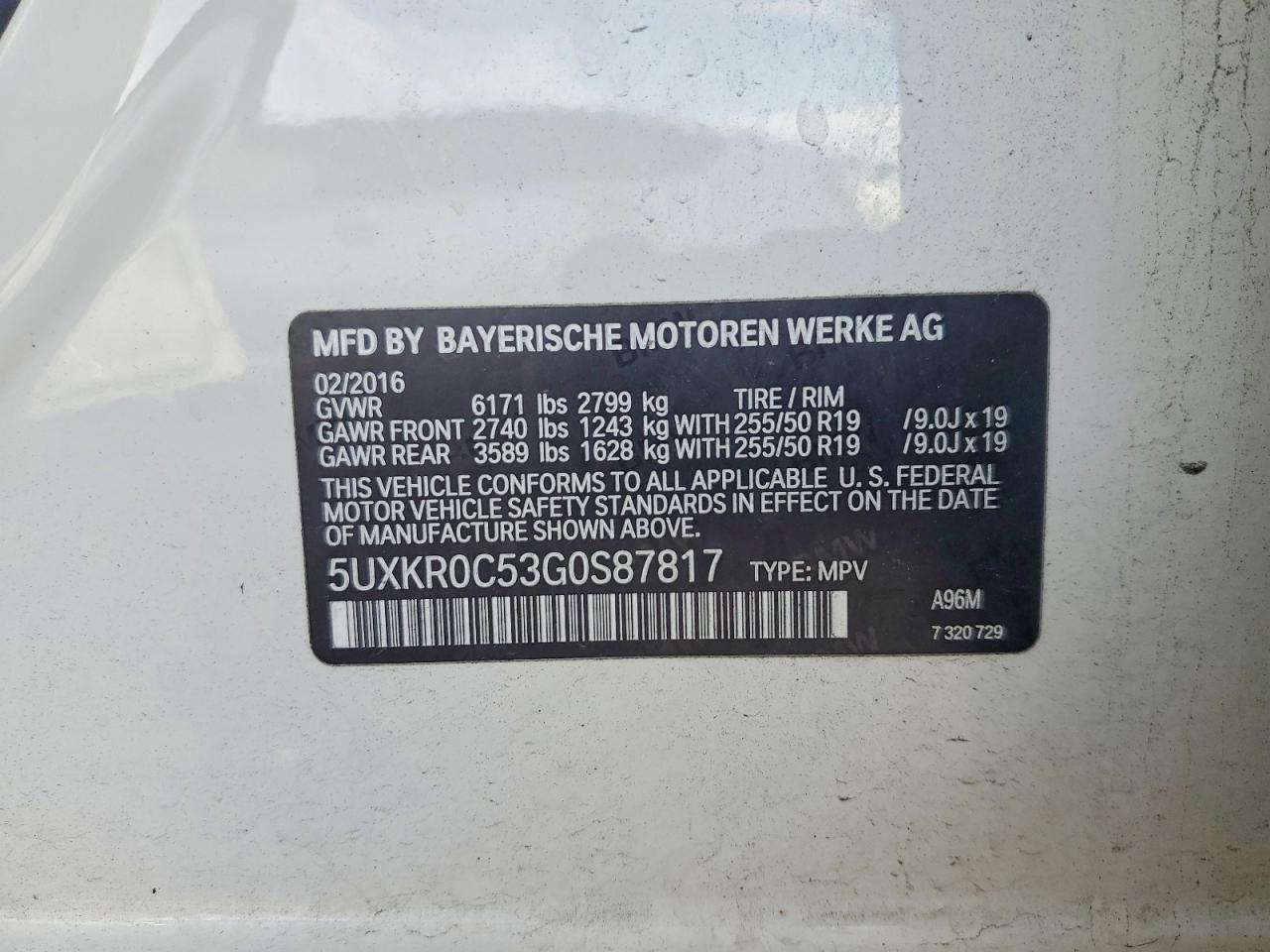 2016 BMW X5 xDrive35I - zdjęcie 12