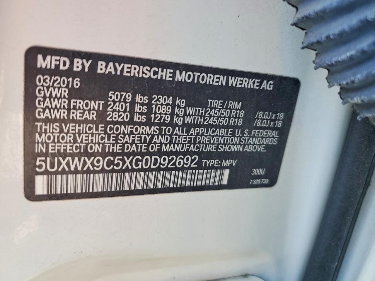 2016 BMW X3 xDrive28I - zdjęcie 13