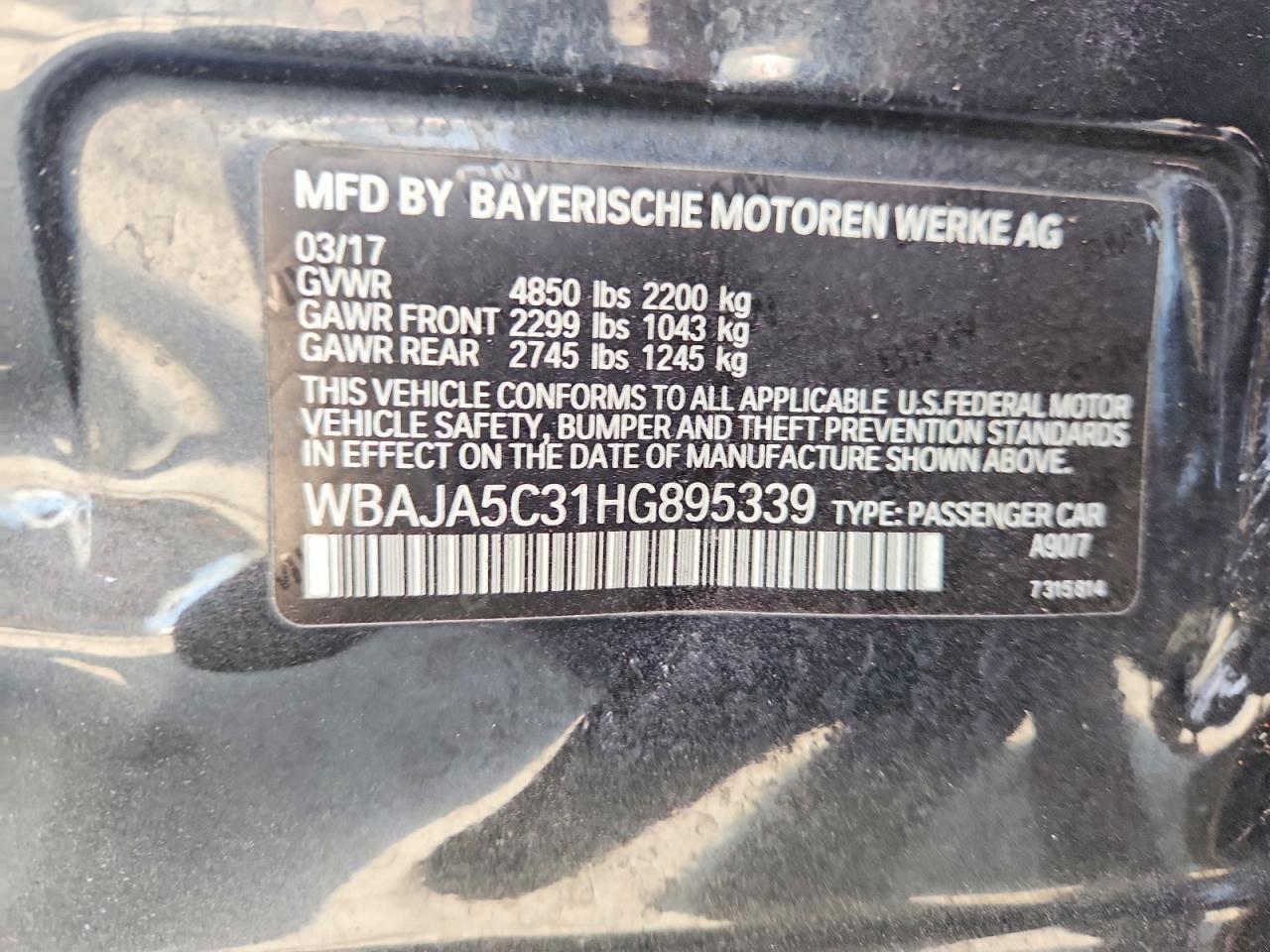 2017 BMW 530 I - zdjęcie 12