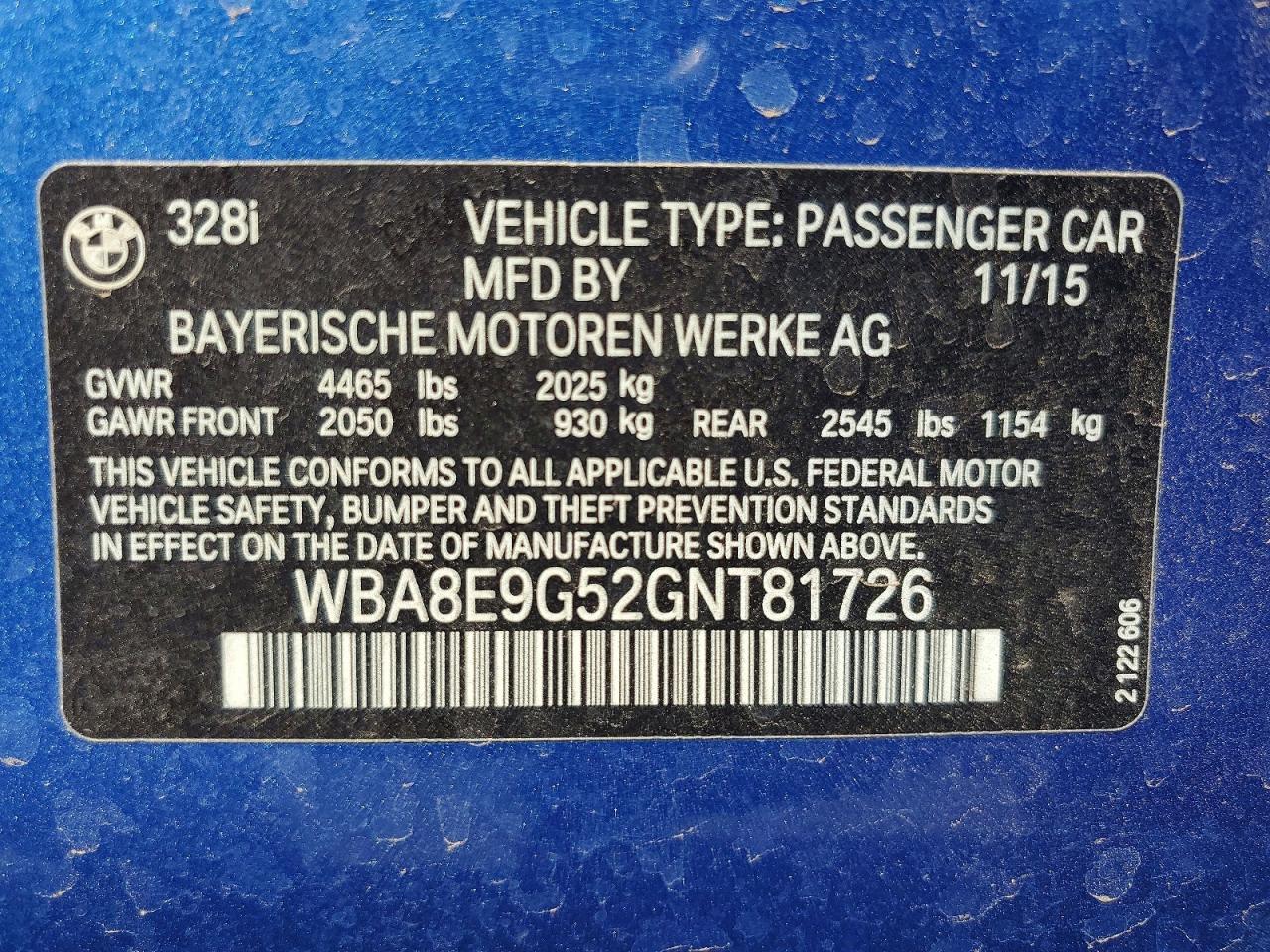 2016 BMW 328 I Sulev - zdjęcie 13