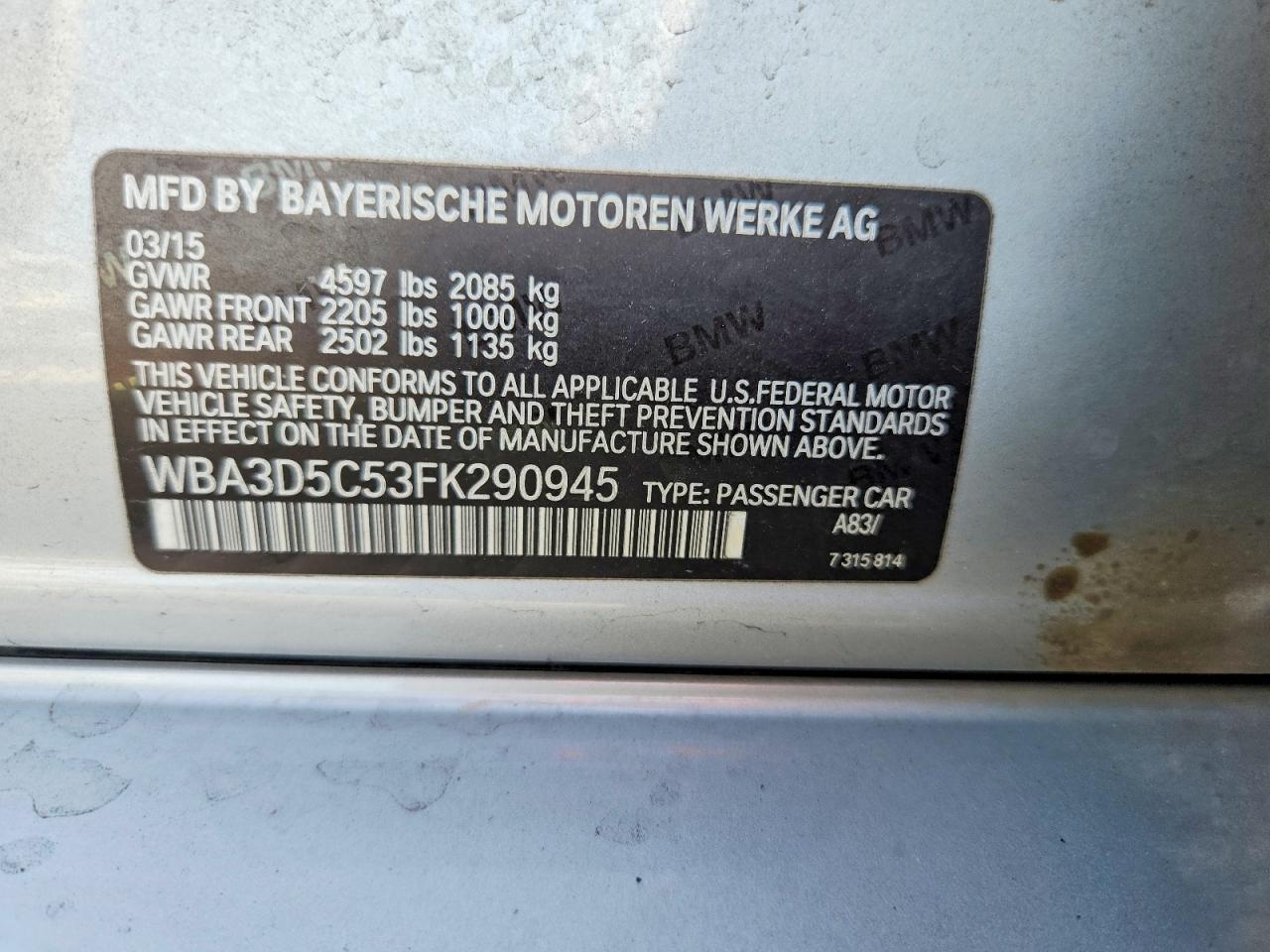 2015 BMW 328 D xDrive - zdjęcie 12