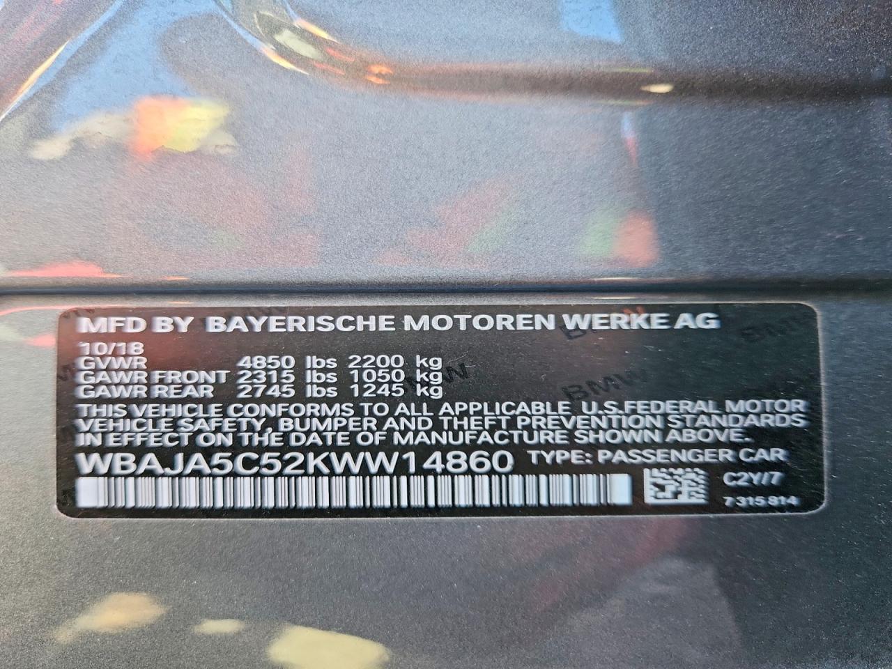 2019 BMW 530 I - zdjęcie 12
